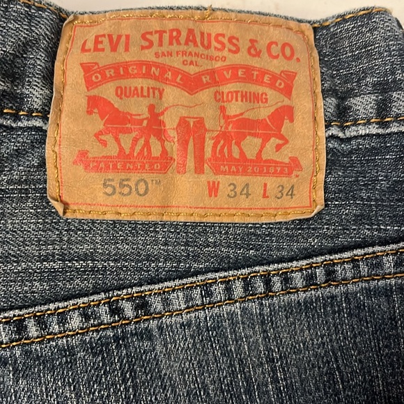 Levi’s 550 Relaxed Fit Straight Leg Jeans 34x34 - Picture 4 of 7